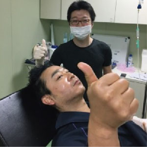 顔（頬・顎）の脂肪吸引を行った男性モニターの術後