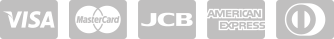VISA、MasterCard、JCB、American Express Diners